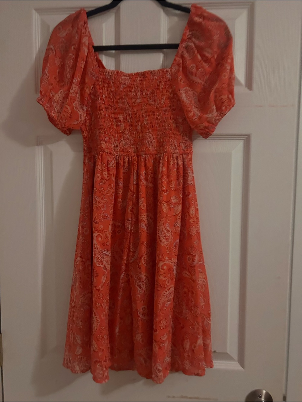 Sincerely Jules Coral Paisley Twist-Front Mini Dress - Picture 5 of 6